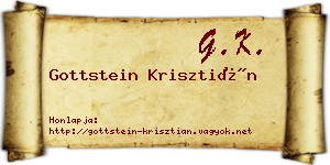 Gottstein Krisztián névjegykártya